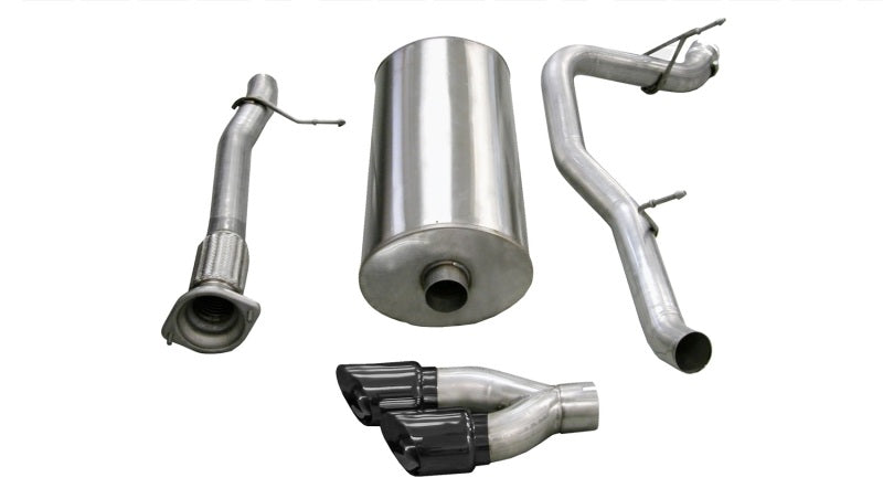 Corsa 07-10 Cadillac Escalade 6,2 L V8 3 po Cat-Back simple côté avec deux embouts Pro-Series noirs de 4 po