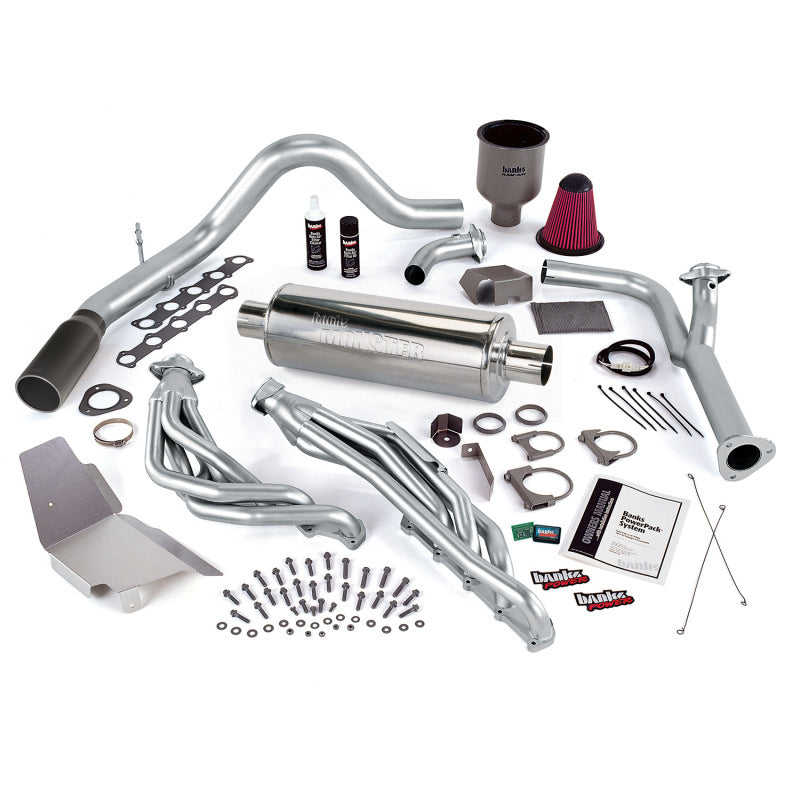 Système PowerPack Banks Power pour camion Ford 6,8 L 99-04 (sans EGR) - Échappement simple SS avec embout noir