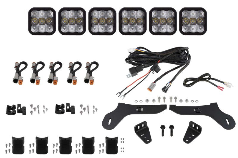 Kit de barre lumineuse CrossLink pour calandre Ford Raptor SS5 17-20 de Diode Dynamics Sport - Combo blanc