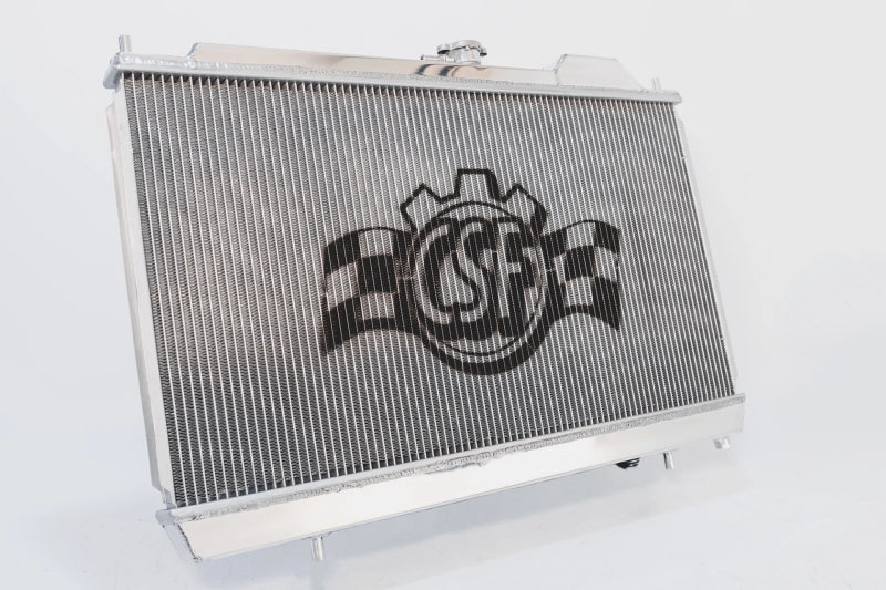 Radiateur entièrement mince CSF 96-07 Mitsubishi Evo 4/5/6/7/8/9 avec ventilateur et carénage de 12 pouces/-16AN et raccord à enfiler