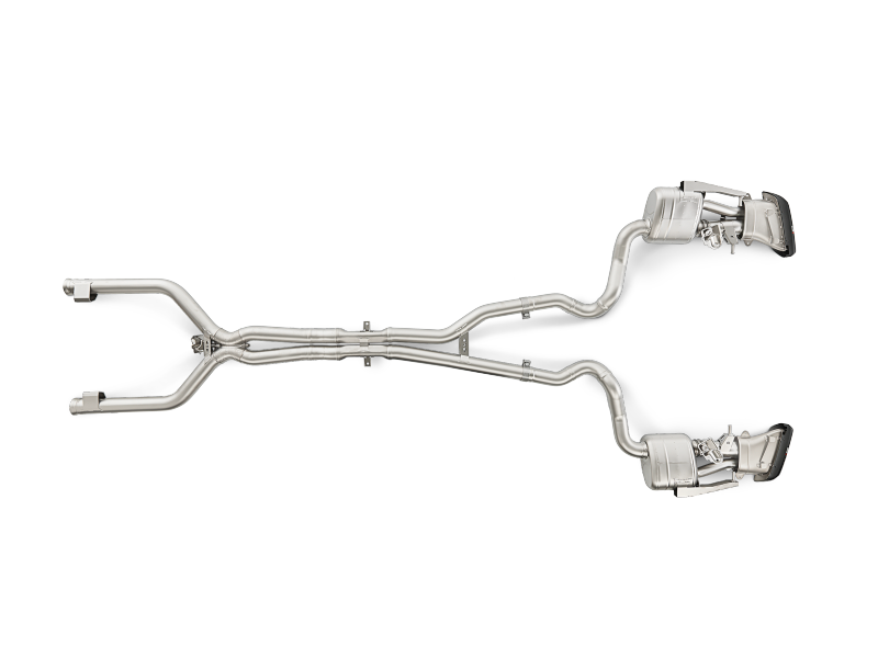 Arrière de catalyseur Akrapovic 15-17 AMG C63 Estate Evolution Line (titane) avec embouts en carbone (tuyau de liaison requis)