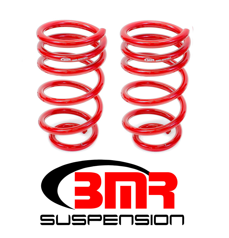 BMR 10-15 5th Gen Camaro V8 Rear Lowering Springs - Red BMR Suspension