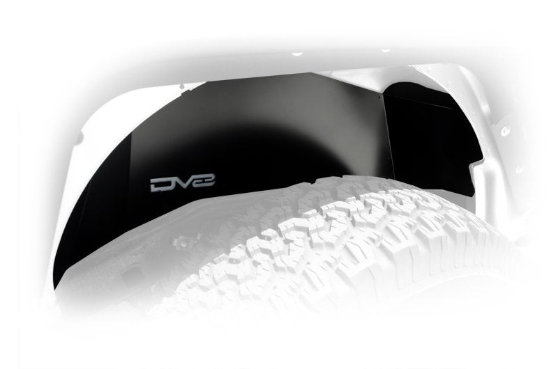 Garde-boue intérieur arrière en aluminium DV8 Offroad 07-18 Jeep Wrangler JK - Noir
