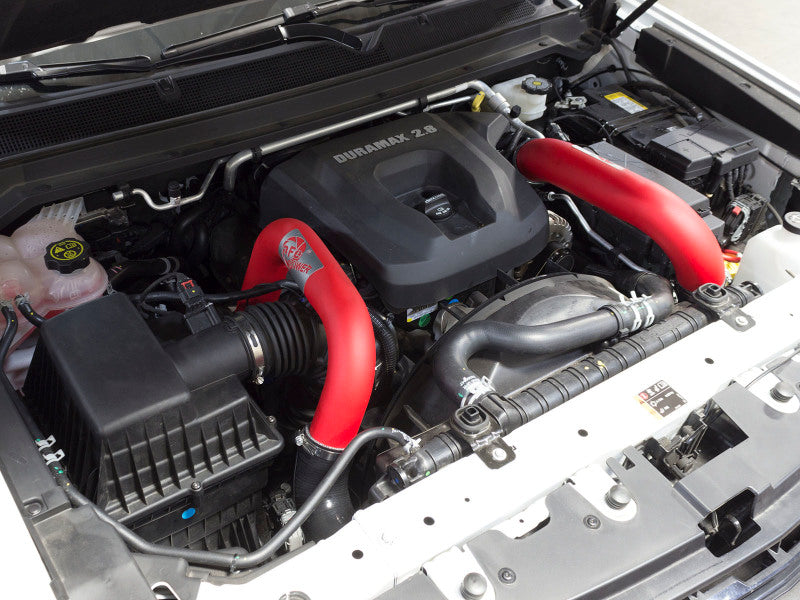 Tube IC rouge aFe BladeRunner 2,5 pouces côté chaud avec kit de couplage et de serrage 2016 GM Colorado/Canyon 2,8 L