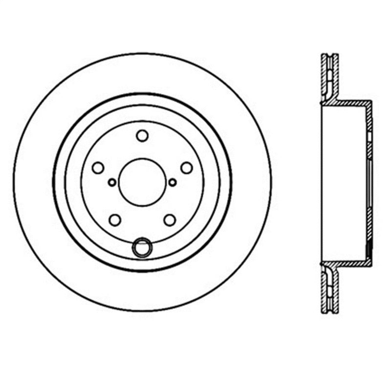 Rotor fendu arrière gauche StopTech Power Slot 08-10 Subaru Impreza STi