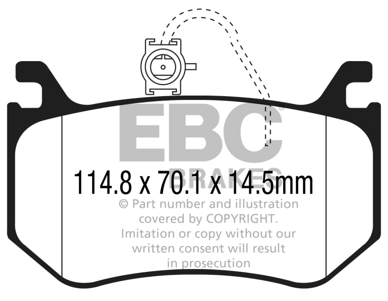 Plaquettes de frein arrière EBC 2016+ Alfa Romeo Giulia 2.9L Twin Turbo Bluestuff