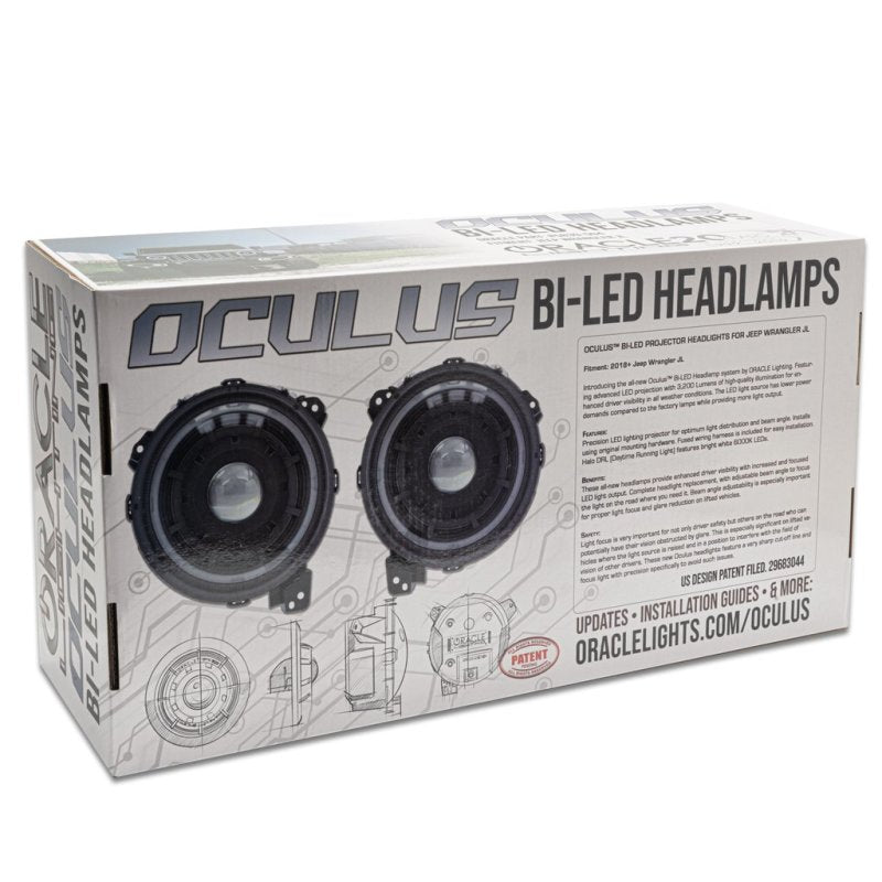 Oracle Oculus BiLED Projector Headlights for Jeep JL/Gladiator JT Satin Silver 5500K