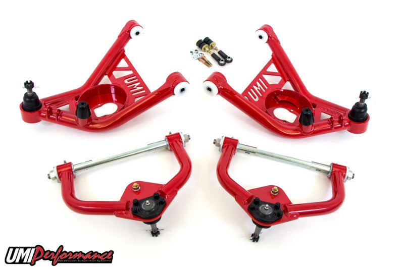 Kit de bras triangulaire avant GM F-Body 70-81 UMI Performance avec bagues Delrin et rotules hautes