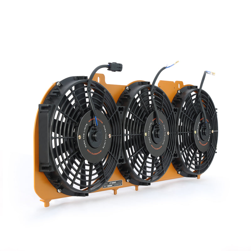 Carénage de ventilateur en aluminium hautes performances Mishimoto 89-01 Jeep Cherokee XJ 4.0L avec contrôleur - Or