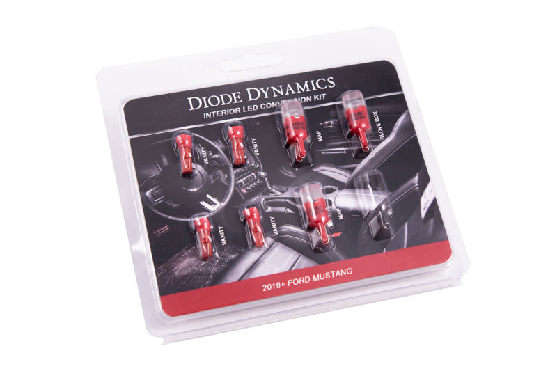 Kit d'éclairage intérieur à LED Diode Dynamics 18-19 Mustang Stage 1 Mustang - Rouge