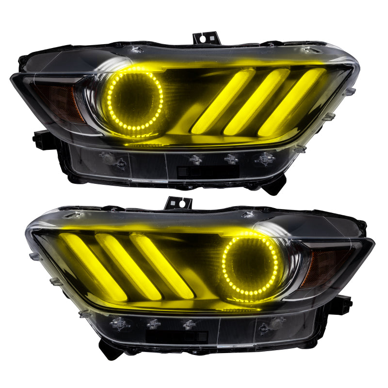 Oracle 15-17 Ford Mustang V6/GT/Shelby DRL w/ Halo Kit - ColorSHIFT w/ BC1 Controller
