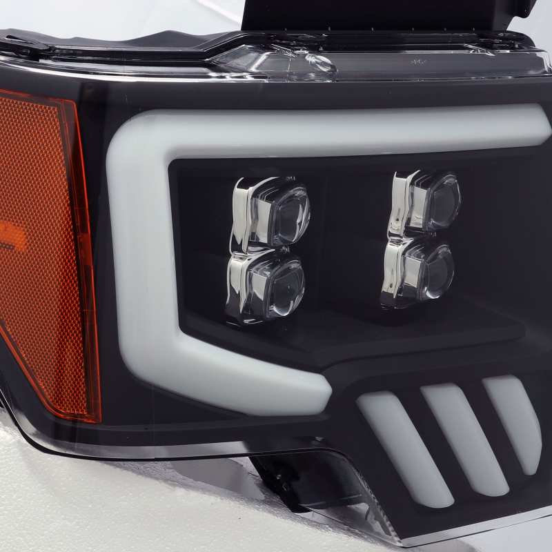 Phares à LED AlphaRex 09-14 Ford F-150 NOVA Projecteur Style Plank Noir Mat avec Activ Light/Seq Signal