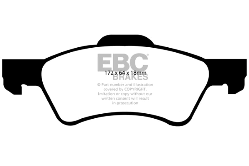 Disques de frein arrière EBC 01-07 Chrysler Town & Country 3.3 Plaquettes de frein avant Greenstuff