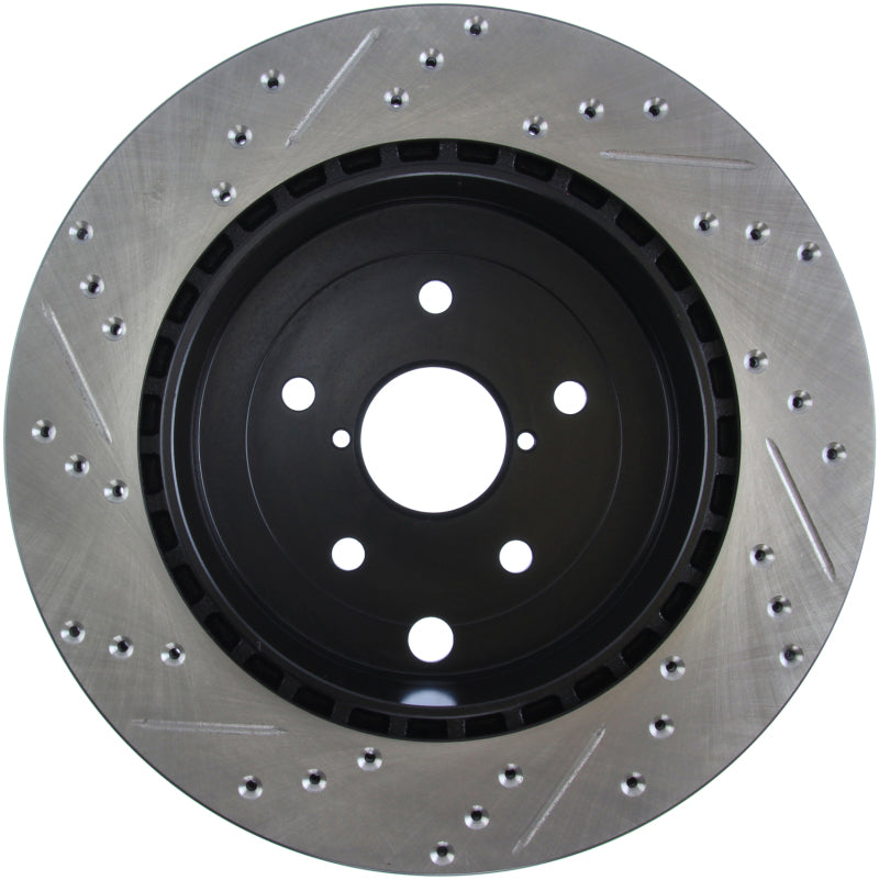 Disque de frein sport rainuré et percé StopTech 08+ Subaru STI (ne convient pas aux modèles 05-07)