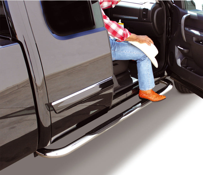 Marchepieds latéraux Go Rhino 03-05 Toyota Highlander série 4000 - Longueur de cabine - Chrome