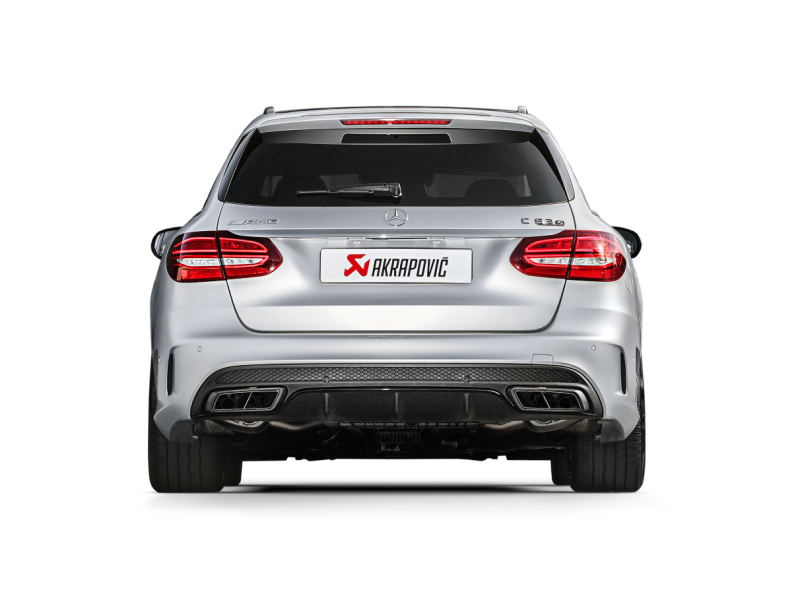 Arrière de catalyseur Akrapovic 15-17 AMG C63 Estate Evolution Line (titane) avec embouts en carbone (tuyau de liaison requis)