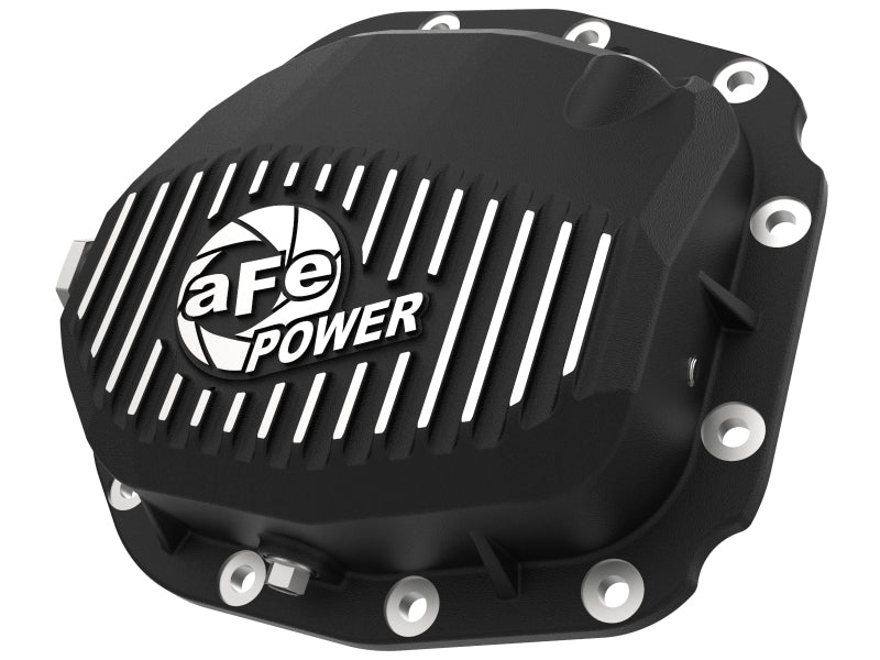 Couvercle de différentiel arrière aFe Pro Series noir avec ailettes 15-19 Ford F-150 (avec essieux arrière Super 8.8)