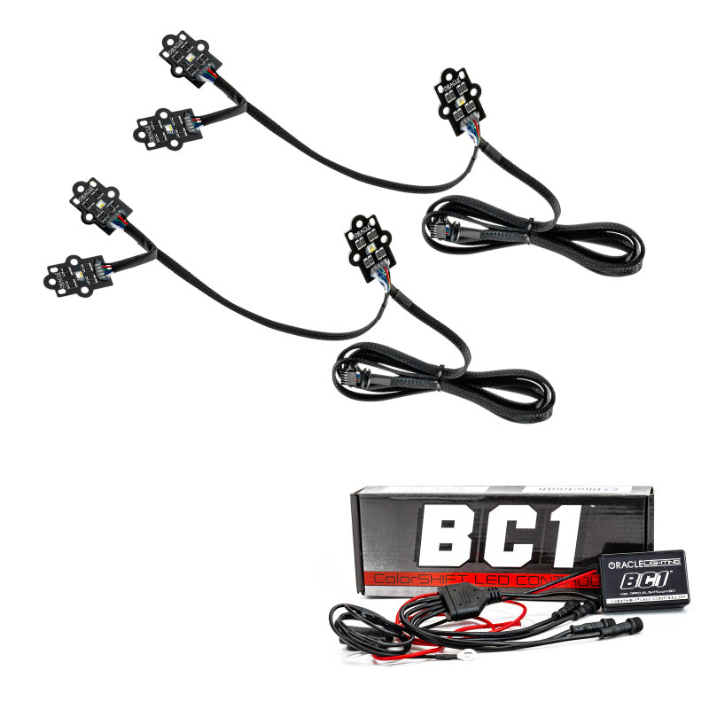 Oracle 19-21 Chevy Silverado 1500 RGB+W Headlight DRL Kit - ColorSHIFT w/ BC1 Cntrl