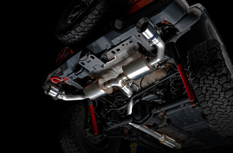 AWE Tuning 2018+ Jeep Wrangler JL/JLU Tread Edition Échappement double à essieu arrière - Embouts chromés argentés