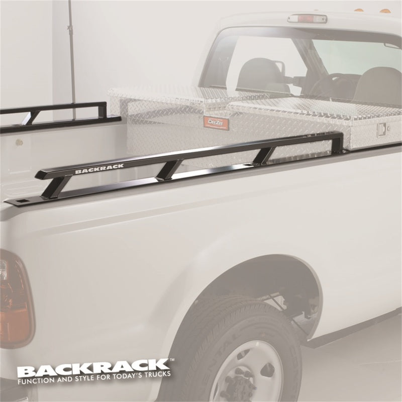 BackRack 2015+ F-150 Aluminium Nouveau corps 8 pieds Rails latéraux de caisse - Boîte à outils 21 pouces