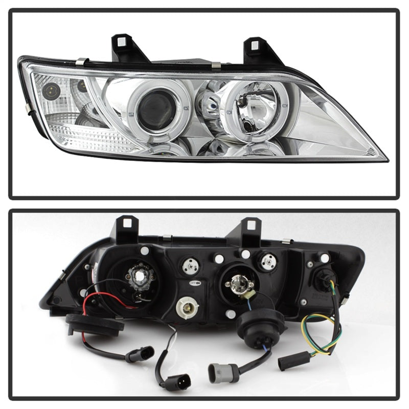 Phares de projecteur Spyder BMW Z3 96-02 LED Halo Chrome High H1 Low H1 PRO-YD-BMWZ396-HL-C