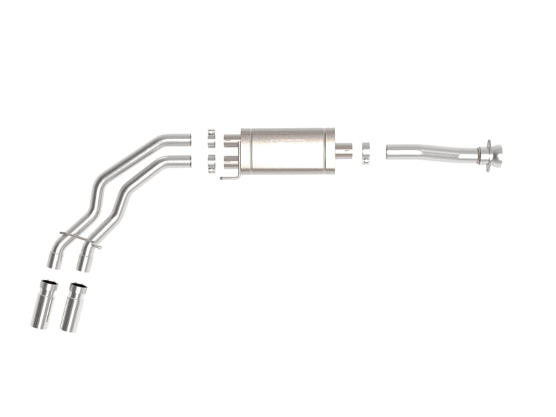 Échappement Cat-Back aFe Rebel 3 pouces 409 SS 2021 Ford F-150 V6 2,7 L/3,5 L (tt)/V8 5,0 L avec embouts polis