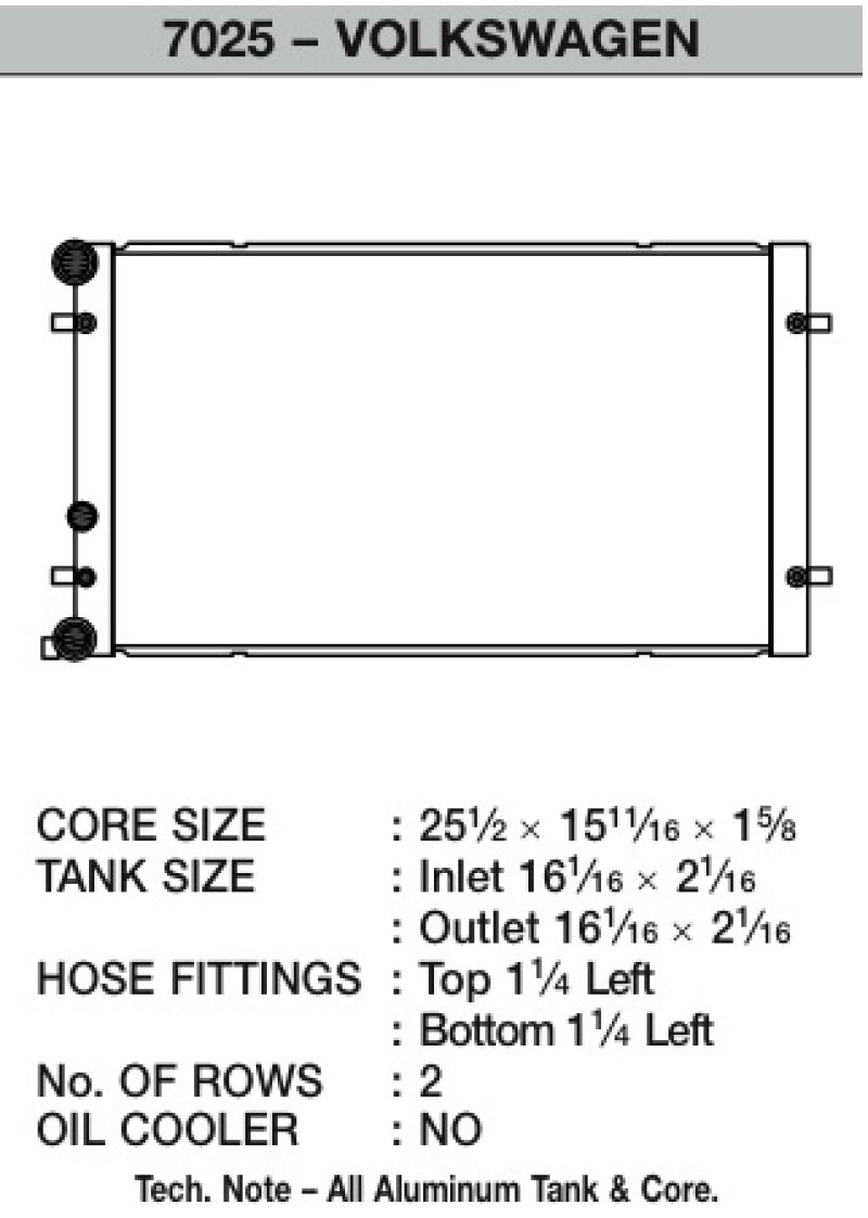 CSF 99-06 Volkswagen Golf/GTI / 99-06 Volkswagen Jetta/GLI Radiateur