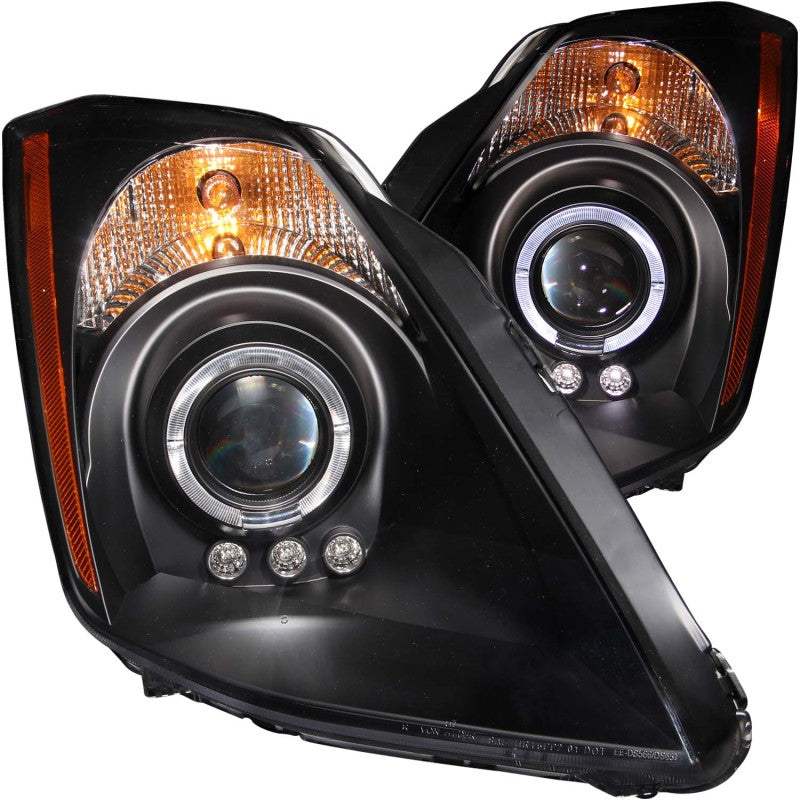 ANZO 2003-2005 Nissan 350Z Phares de projecteur avec halo noir