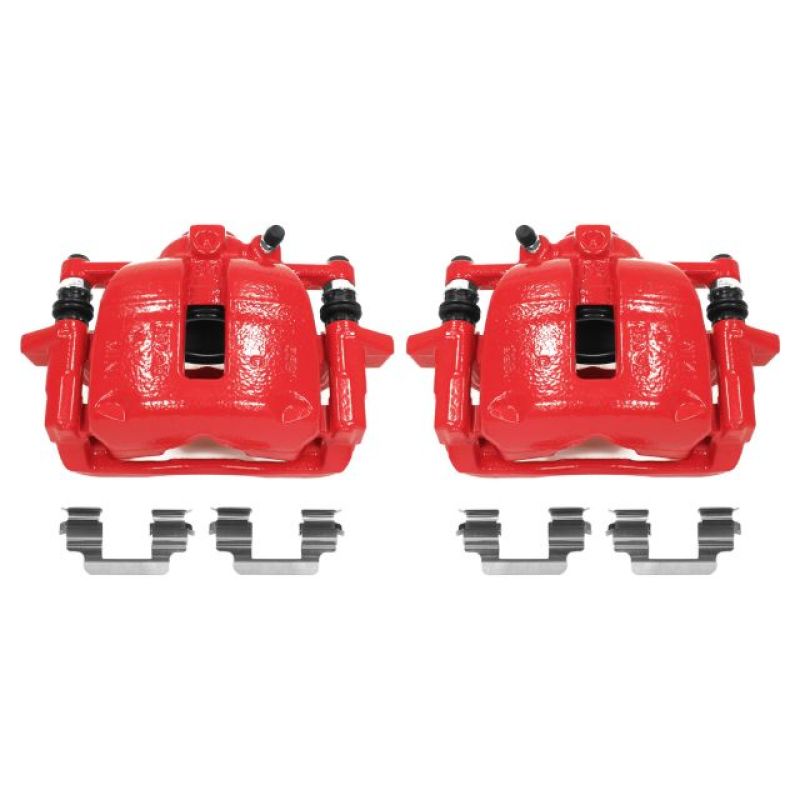 Étriers avant rouges Power Stop 07-16 Mini Cooper avec supports - Paire
