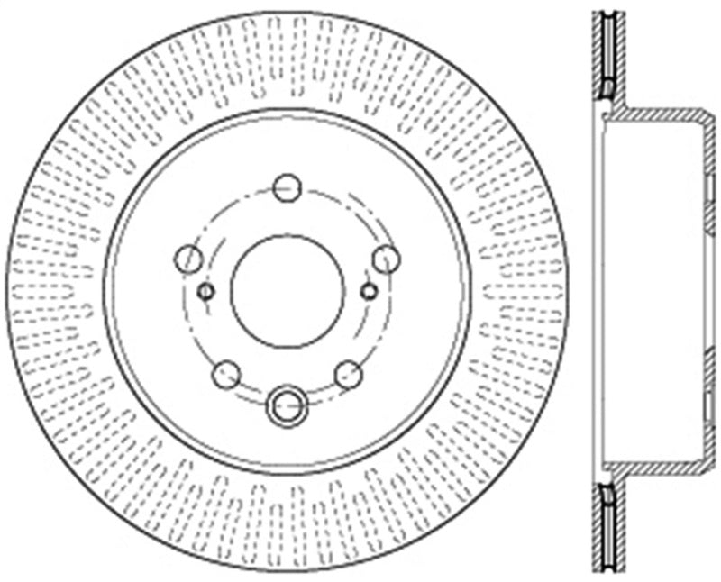 Disque de frein sport percé arrière gauche StopTech Lexus 13-15 GS350/14-15 IS350/13-15 GS350H/15 RC350