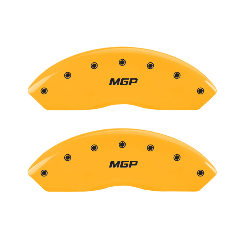 Ensemble avant MGP 2 couvre-étriers gravés avant finition jaune MGP noir ch