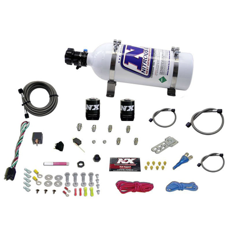 Kit d'azote universel Nitrous Express pour EFI (toutes les applications à buse unique) avec bouteille de 5 lb