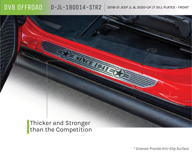 Plaques de seuil avant Jeep Gladiator JL DV8 Offroad 2018-2019