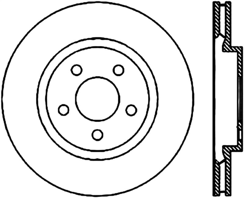 Rotor arrière droit fendu StopTech Sport (CRYO) 05-19 Chrysler 300
