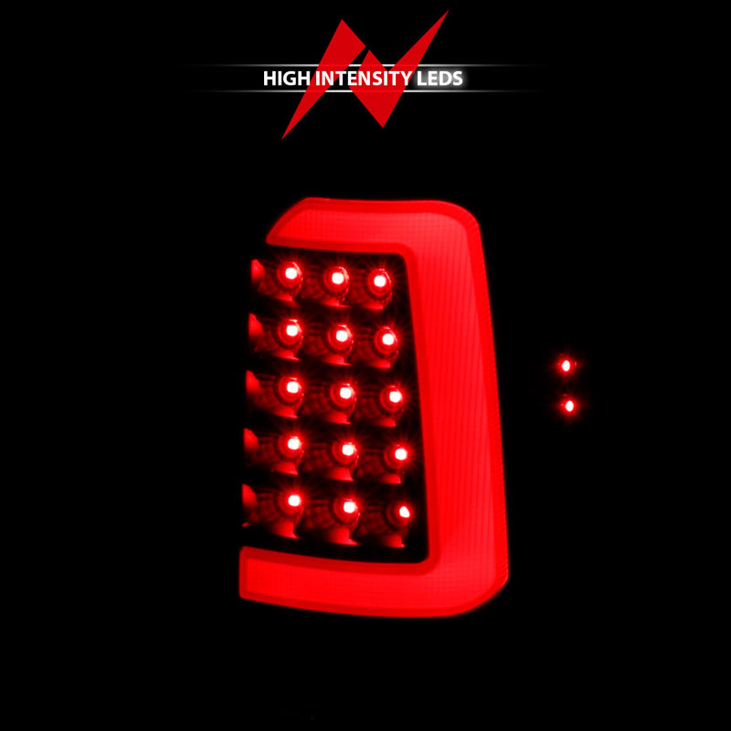 ANZO 1997-2004 Dodge Dakota Feux arrière à LED Boîtier noir Lentille transparente Paire