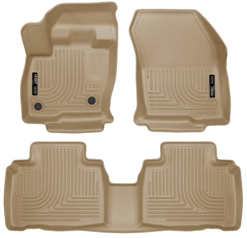 Revêtements de sol Husky Liners 2015 Ford Edge WeatherBeater Combo avant et 2e rangée Tan