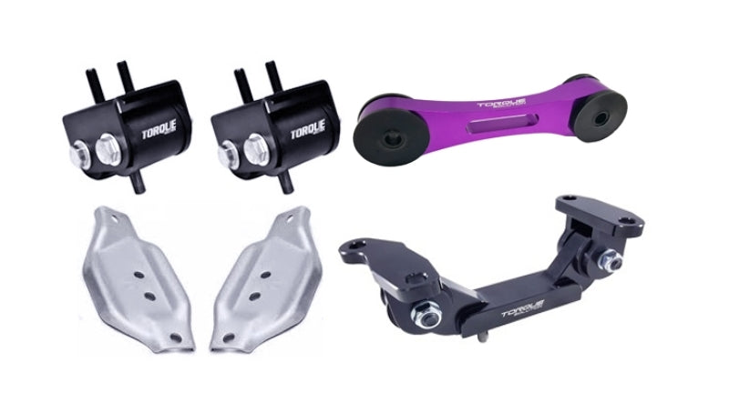 Kit de montage moteur/transmission/pas violet Torque Solution avec plaques de montage - 02-14 Subaru WRX/04+ Subaru STI