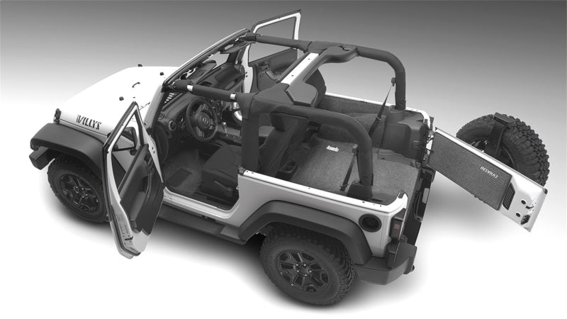 BedRug 18-23 Jeep JL 4 portes 4 pièces kit de chargement arrière