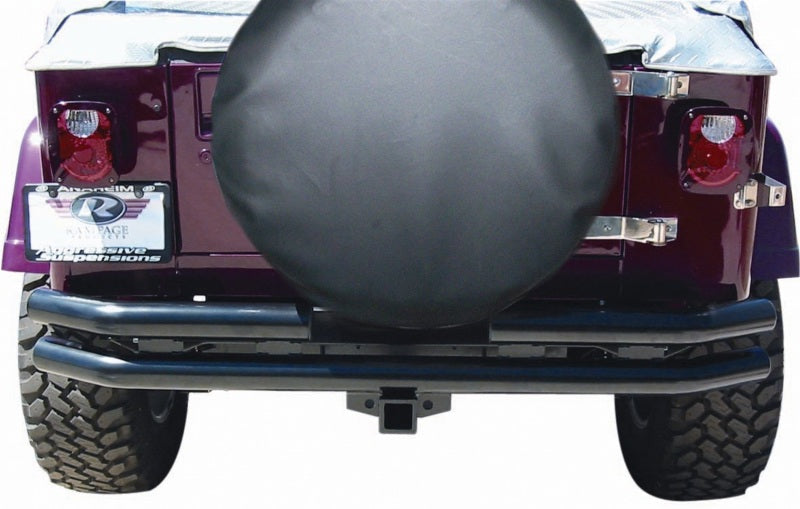 Pare-chocs arrière à double tube pour Jeep CJ5 Rampage 1976-1983 - Noir
