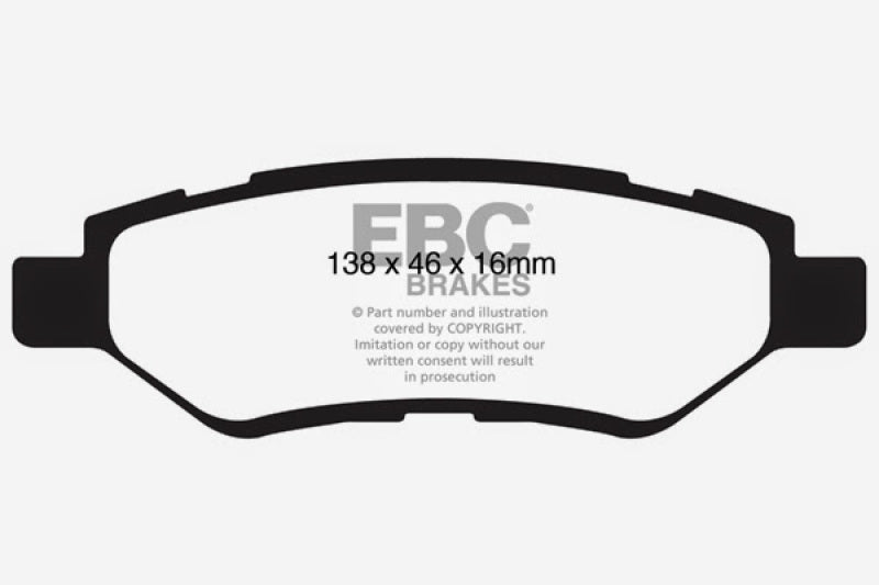 Plaquettes de frein arrière Redstuff EBC 08-13 Cadillac CTS 3.0