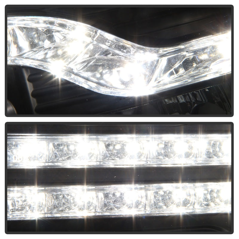 Phares de projecteur Spyder Chevy Silverado 1500 07-13 V2 - LED DRL - Noir PRO-YD-CS07V2-DRL-BK