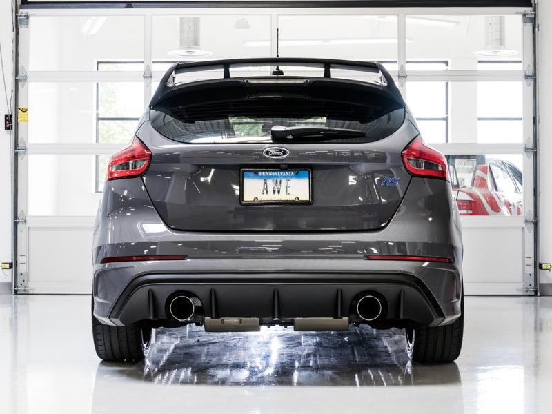 Échappement arrière AWE Tuning Ford Focus RS Touring Edition - Non résonant - Embouts noirs diamantés