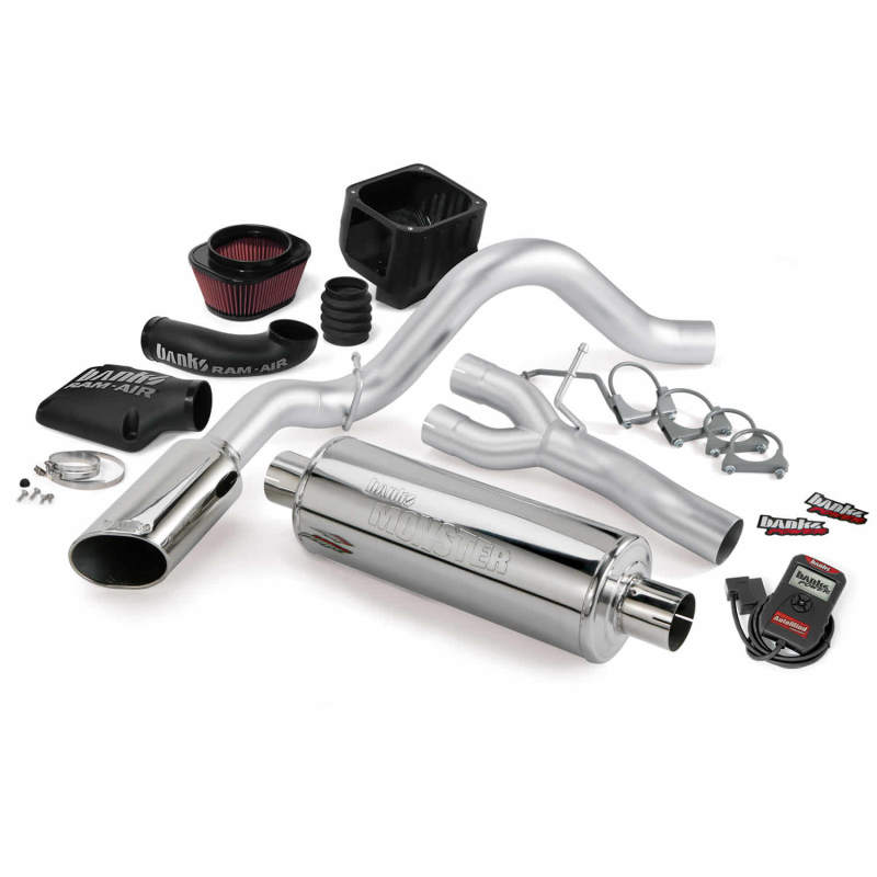 Banks Power 10 Chevy 5.3L ECSB FFV Stinger System - Échappement simple à sortie latérale SS avec embout chromé