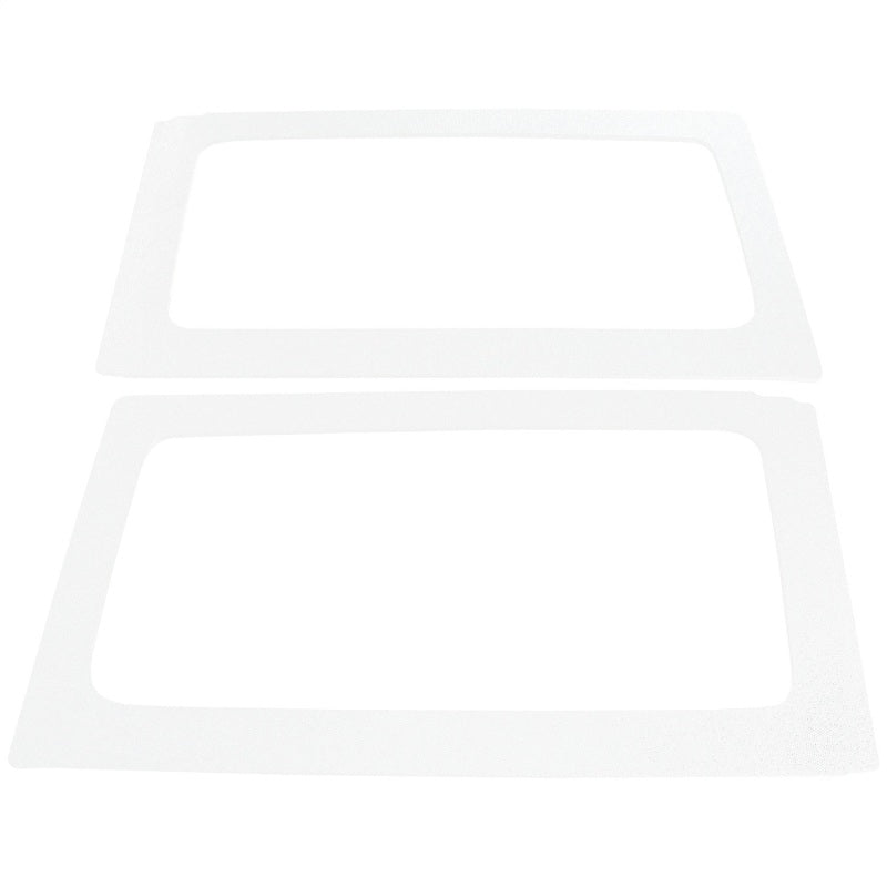 DEI 11-18 Jeep Wrangler JK 2 portes Boom Mat Garniture de lunette arrière - 2 pièces - Blanc