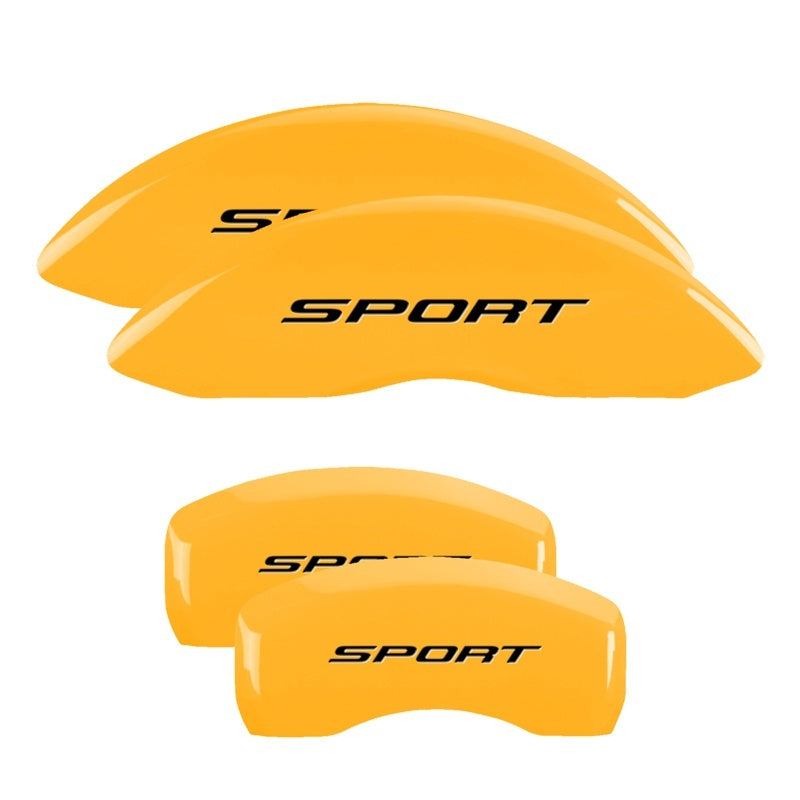 Couvre-étriers MGP 4 gravés avant et arrière sans boulons/Sport 2015 Finition jaune noir ch