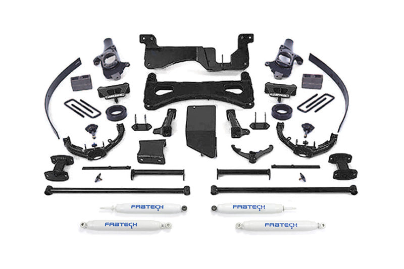Système de perforation Fabtech 07-08 GM C/K2500HD 8 pouces avec manchons de perforation