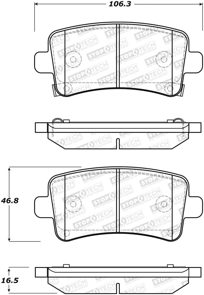 Plaquettes de frein StopTech Street - Avant