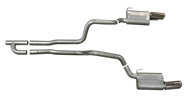Échappement double Cat-Back de 2,5 pouces pour Ford Mustang de base Gibson 05-10 - Aluminisé