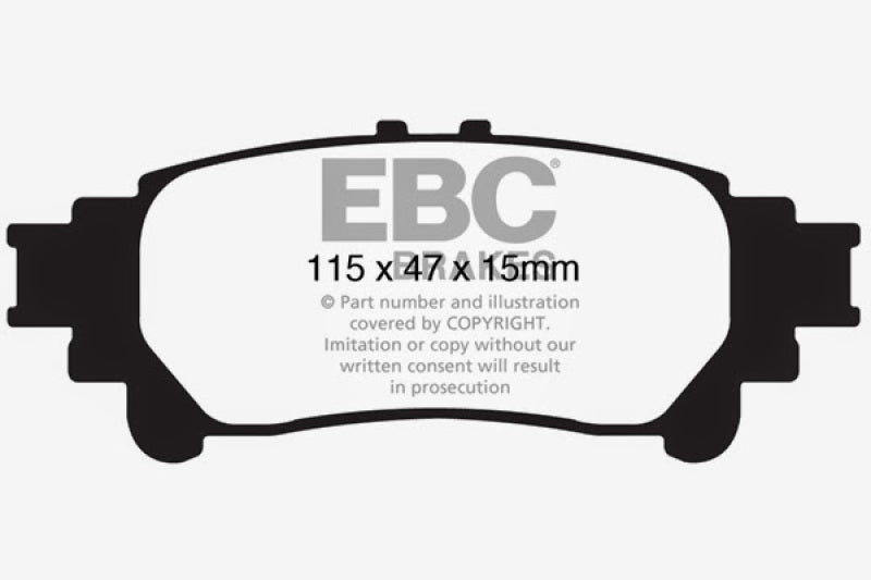 Plaquettes de frein arrière EBC 10+ Lexus RX350 3.5 (Japon) Greenstuff