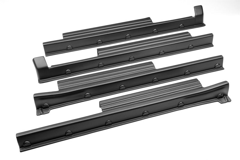 Panneau de bas de caisse Bushwacker 07-21 Toyota Tundra CrewMax Trail Armor 4 pièces - Tex. Noir